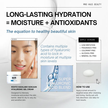 Rohto Mentholatum Hada Labo Gokujyun Hyaluronic Acid Gel Cream (50ML)