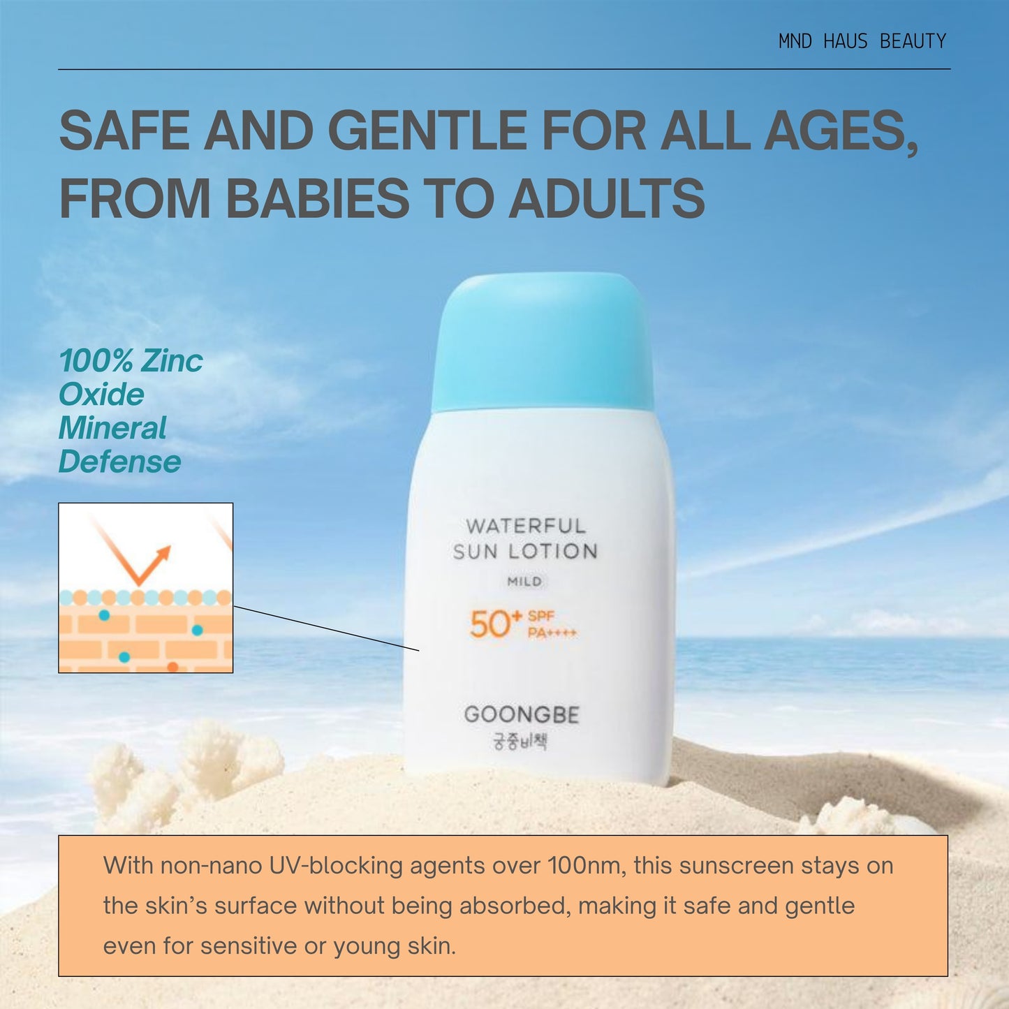 Goongbe Waterful Sun Lotion Mild SPF 50+ PA++++ (80ML)