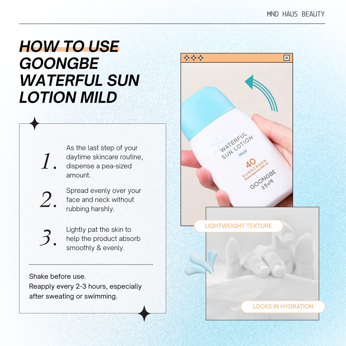 Goongbe Waterful Sun Lotion Mild SPF 50+ PA++++ (80ML)